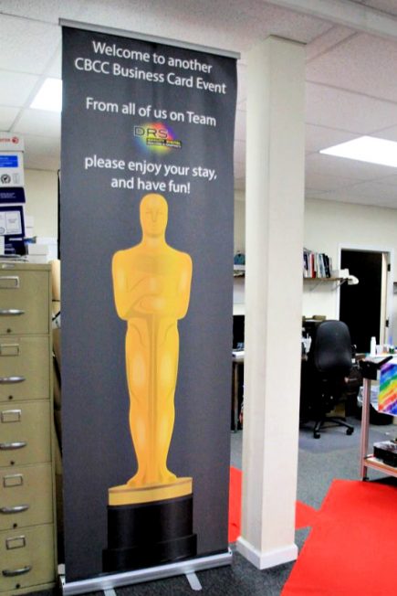 Retractable banner printing with bright colors and crisp prints at the right price with DRS.