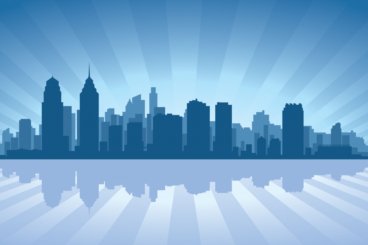 vector of philly skyline